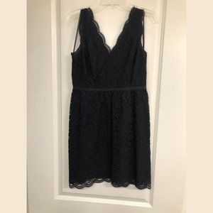 Black Scalloped Lace Dress